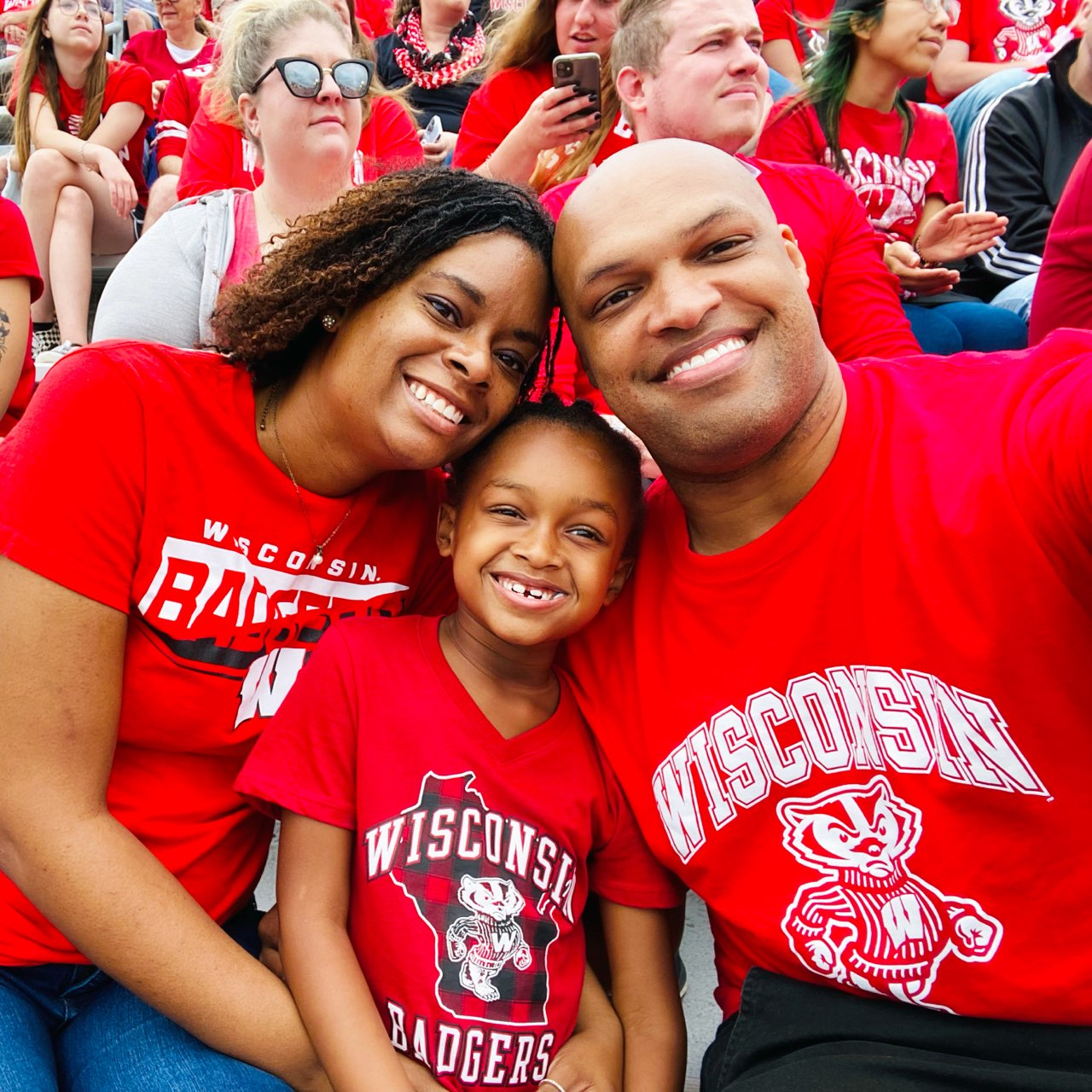 Family at UW-Madison football game